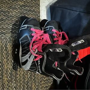 Kids Black and Pink Ice Skates